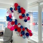 Red White Blue Balloons, 60pcs Pearl Navy Light Blue Matte Red White Confetti Helium Latex Balloons for Patriotic Veterans Memorial Day Baseball Nautical Theme Birthday Baby Shower Party Decorations