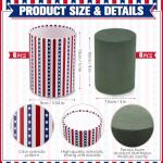 Acellegic 6 Set Patriotic Table Centerpieces Patriotic Vases with Removable Foam Blocks Red White and Blue Flower Box Cardboard Vases for Flowers Mason Jars Utensil Holder for Kitchen Home 4th of July