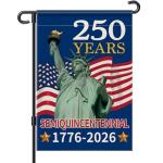 America 250th Anniversary Garden Flag, 250 Anniversary USA Flag 1776-2026 Patriotic 250 Years Banner 4th of July Yard Sign Double-Sided Waterproof Garden Flag 12x18 Inch
