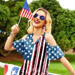 Fsmiling Bulk American Sunglasses USA Flag Sunglasses Patriotic Glasses for Adults 4th Of July-10Pack