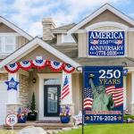 America 250th Anniversary Garden Flag, 250 Anniversary USA Flag 1776-2026 Patriotic 250 Years Banner 4th of July Yard Sign Double-Sided Waterproof Garden Flag 12x18 Inch