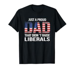 Proud Dad USA Flag T-Shirt with Humor