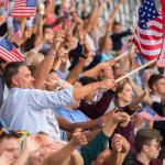 Lesnala 48 Pcs 4th of July Patriotic Silicone Wristband Independence Day Party Supplies American Flag Red White and Blue Bracelets for Holiday Decorations Accessories Present