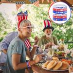 Lesnala 48 Pcs 4th of July Patriotic Silicone Wristband Independence Day Party Supplies American Flag Red White and Blue Bracelets for Holiday Decorations Accessories Present