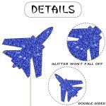 Air Force Centerpiece Sticks Glitter Military Airplane Decorations 12PCS Air Force Pilot Table Toppers Flight Sunglasses US Star Centerpieces for Fighter Jet Patriotic Theme Birthday Party Supplies