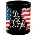 We the People Ceramic Coffee Mug 11oz American Constitution Patriotic - Tea Coffee Mug with Comfortable Grip - Unique Fun Gift Cup for Office or Home - Vibrant Long-Lasting Print ID45211