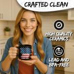 We the People Ceramic Coffee Mug 11oz American Constitution Patriotic - Tea Coffee Mug with Comfortable Grip - Unique Fun Gift Cup for Office or Home - Vibrant Long-Lasting Print ID45211