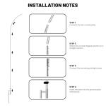 CUSTOMTREND Feather Flag Pole Kit Fits 12FT Swooper Flags, 15FT Tall Aluminum Flagpole Set with Heavy Duty Ground Spike for Business Advertising Flags Custom Feather Flag (No Flag Included)