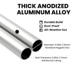 CUSTOMTREND Feather Flag Pole Kit Fits 12FT Swooper Flags, 15FT Tall Aluminum Flagpole Set with Heavy Duty Ground Spike for Business Advertising Flags Custom Feather Flag (No Flag Included)