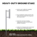 CUSTOMTREND Feather Flag Pole Kit Fits 12FT Swooper Flags, 15FT Tall Aluminum Flagpole Set with Heavy Duty Ground Spike for Business Advertising Flags Custom Feather Flag (No Flag Included)