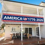 Probsin 250th Anniversary Banner 120" x 20" America 1776-2026 USA 250 Years Birthday Freedom American Map Patriotic Party Supplies Home Decorations for Outdoor, Indoor, Yard, Garden, Porch, Lawn
