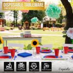 350-Piece Patriotic Party Plates and Cutlery Set