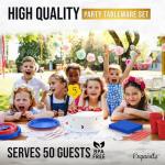 350-Piece Patriotic Party Plates and Cutlery Set