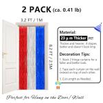 Red, White, and Blue Foil Fringe Curtain Set