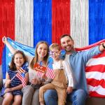 Red, White, and Blue Foil Fringe Curtain Set