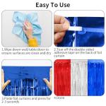 Red, White, and Blue Foil Fringe Curtain Set