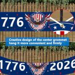 Probsin Large 250th Anniversary Banner 120" x 20" 1776-2026 250 Years Birthday America Flag Eagle Patriotic Party Supplies Home Decorations for Outdoor, Indoor, Yard, Garden, Porch, Lawn
