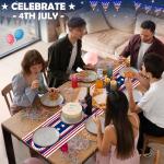 OHOME 4th of July Decorations - Patriotic USA Stars Table Runner for Home | Memorial Day Decorations - 250 America Anniversary Fourth of July Accessories Decor Party Supplies Indoor Outdoor