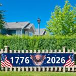 Probsin Large 250th Anniversary Banner 120" x 20" 1776-2026 250 Years Birthday America Flag Eagle Patriotic Party Supplies Home Decorations for Outdoor, Indoor, Yard, Garden, Porch, Lawn