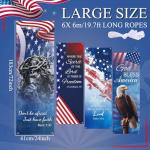 chiazllta 4PCS Independence Day Church Banners for Sanctuary Wall 4th Of July Religious Hanging Backdrop Christian Bible Verse Banner Patriotic American Flag Porch Signs for Sunday School Decoration
