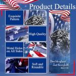 chiazllta 4PCS Independence Day Church Banners for Sanctuary Wall 4th Of July Religious Hanging Backdrop Christian Bible Verse Banner Patriotic American Flag Porch Signs for Sunday School Decoration