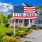 Probsin 250 Anniversary Flag 3x5 Ft USA American 1776-2026 Star Stripe 250th Anniversary Patriotic Yard Signs Party Supplies Hanging Decor for Room House Welcome Photo Backdrop with Brass Grommets