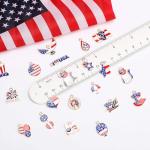 MARFOREVER Patriotic 4th of July Charms, 120 Pcs Independence Day Red White Blue Jewelry Making Charms American Flag Memorial Day Enamel Pendants for Bracelets Necklaces Earrings Craft