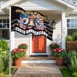 250th Anniversary USA Flag, 1776-2026 Patriotic USA Anniversary 3x5 Ft Style Outdoor Flag, Liberty Bell Eagle Statue of Liberty Design (59" x 35.4")