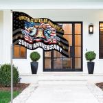 250th Anniversary USA Flag, 1776-2026 Patriotic USA Anniversary 3x5 Ft Style Outdoor Flag, Liberty Bell Eagle Statue of Liberty Design (59" x 35.4")