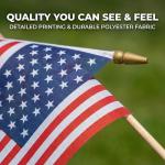 100 Mini American Flags on Sticks