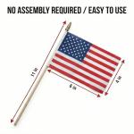 100 Mini American Flags on Sticks