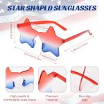 BUWUSMU 36 Pcs Star Shaped Sunglasses Bulk, 4th of July Star Glasses, Patriotic Glasses for Independence Day Party Favors