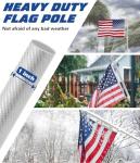 Sinyoeer 6FT Flag Poles, Carbon Fiber Heavy Duty Flagpoles for Outside House, House Flag Poles for Porch, 1 inch Flag Pole for for 3x5 Flag (Without Bracket)