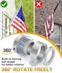 Sinyoeer 6FT Flag Poles, Carbon Fiber Heavy Duty Flagpoles for Outside House, House Flag Poles for Porch, 1 inch Flag Pole for for 3x5 Flag (Without Bracket)