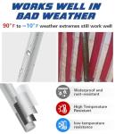 Sinyoeer 6FT Flag Poles, Carbon Fiber Heavy Duty Flagpoles for Outside House, House Flag Poles for Porch, 1 inch Flag Pole for for 3x5 Flag (Without Bracket)