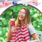 BUWUSMU 36 Pcs Star Shaped Sunglasses Bulk, 4th of July Star Glasses, Patriotic Glasses for Independence Day Party Favors