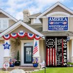 America 250th Anniversary Garden Flag, We the People 1776-2026 USA 250 Years Banner 4th of July Patriotic Yard Sign Double-Sided Waterproof Flag 12x18 Inch