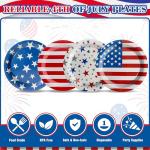 ITTEBISS 48Pcs 4th of July Plates, 4th of July Decorations American Flag Patriotic Party Supplies Disposable Paper Plates for Memorial Day Veterans Day Independence Day Party Decorations