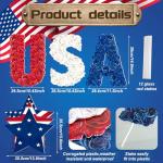 Seeloowy 6 Pcs 4th of July Decorations Outdoor Memorial Day Yard Signs Patriotic Party Yard Sign with Stakes Stars and USA Letter Independence Day Yard Decor for Home Lawn Patio Party Supplies