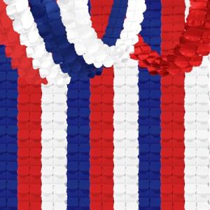 4th of July Party-Decorations - Fourth of July Streamers Birthday Patriotic Memorial Veterans Day Garland, Independence American Graduation Four-Leaf Clover Banner, Red White Blue USA Decor Garsellen