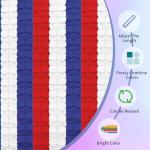 4th of July Party-Decorations - Fourth of July Streamers Birthday Patriotic Memorial Veterans Day Garland, Independence American Graduation Four-Leaf Clover Banner, Red White Blue USA Decor Garsellen