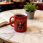 NineRoms America's 250th Anniversary Mug (1776-2026) - 11oz Patriotic Commemorative Ceramic Coffee Cup, Vibrant Print with Eagle, Liberty Bell, Dishwasher & Microwave Safe, Gift for 4th of July (Red)