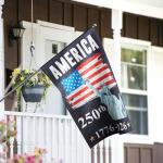 America 250 Anniversary Flag - 12x18 Inch Double Sided Outdoor Patriotic Banner with Statue of Liberty, 4th of July Decorations for US 250th Celebration, USA 250 Merchandise, Commemorative 1776-2026