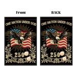 12X18INCH 250th Anniversary USA 1776-2026,Eagle Cross Design One Nation Under God Garden Flag Patriotic Signs Hanging Decor Outdoor Yard Decor (L)