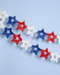 xo, Fetti Red, White + Blue Paper Star Banner | Set of 2, 10ft | 4th of July Banner, USA Decorations, America Party Backdrop, Patriotic Photo Booth Supplies