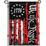 Shuitouk We The People 1776 Garden Flag Vintage Betsy Ross Patriotic Amercian Garden Flag Memorial Day 4th of July Yard Signs Garden Flags for Outside 12x18 Inch Double Sided Outdoor House Decorations