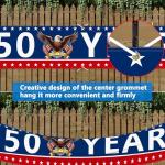 Probsin Large 250 Anniversary USA Banner 120" x 20" 250 Years America Eagle Flag 1776-2026 Patriotic Party Supplies Home Decorations for Outdoor, Indoor, Yard, Garden, Porch, Lawn