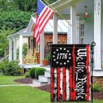 Shuitouk We The People 1776 Garden Flag Vintage Betsy Ross Patriotic Amercian Garden Flag Memorial Day 4th of July Yard Signs Garden Flags for Outside 12x18 Inch Double Sided Outdoor House Decorations