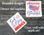 Iconikal July 4th Disposable Dinner Paper Party Napkins, Patriotic American, 75-Count