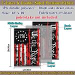 Shuitouk We The People 1776 Garden Flag Vintage Betsy Ross Patriotic Amercian Garden Flag Memorial Day 4th of July Yard Signs Garden Flags for Outside 12x18 Inch Double Sided Outdoor House Decorations